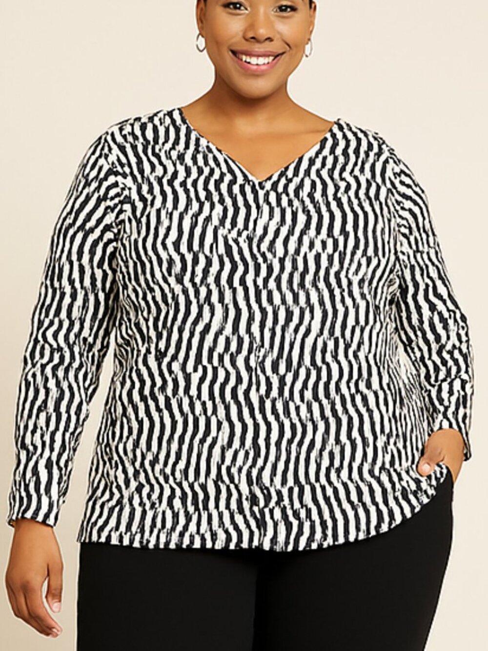 Ulla Popken Top Size 32/34 Zebra 100% cotton